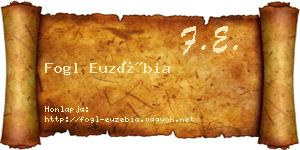 Fogl Euzébia névjegykártya